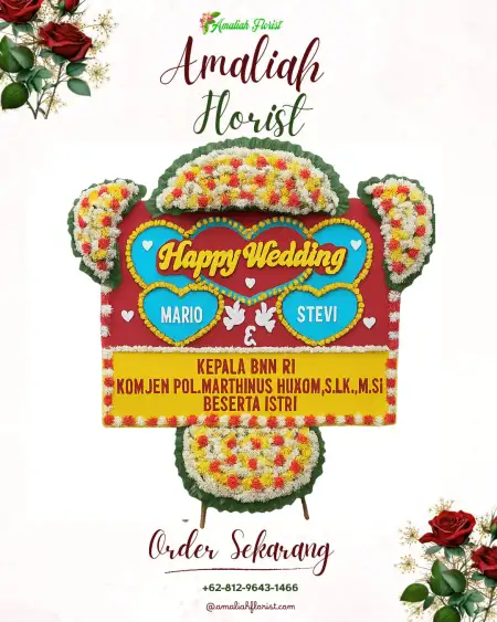 Papan Bunga Pernikahan Pinangsari